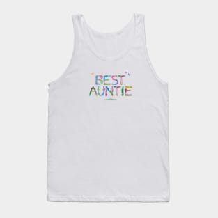 Best Auntie - tropical wordart Tank Top